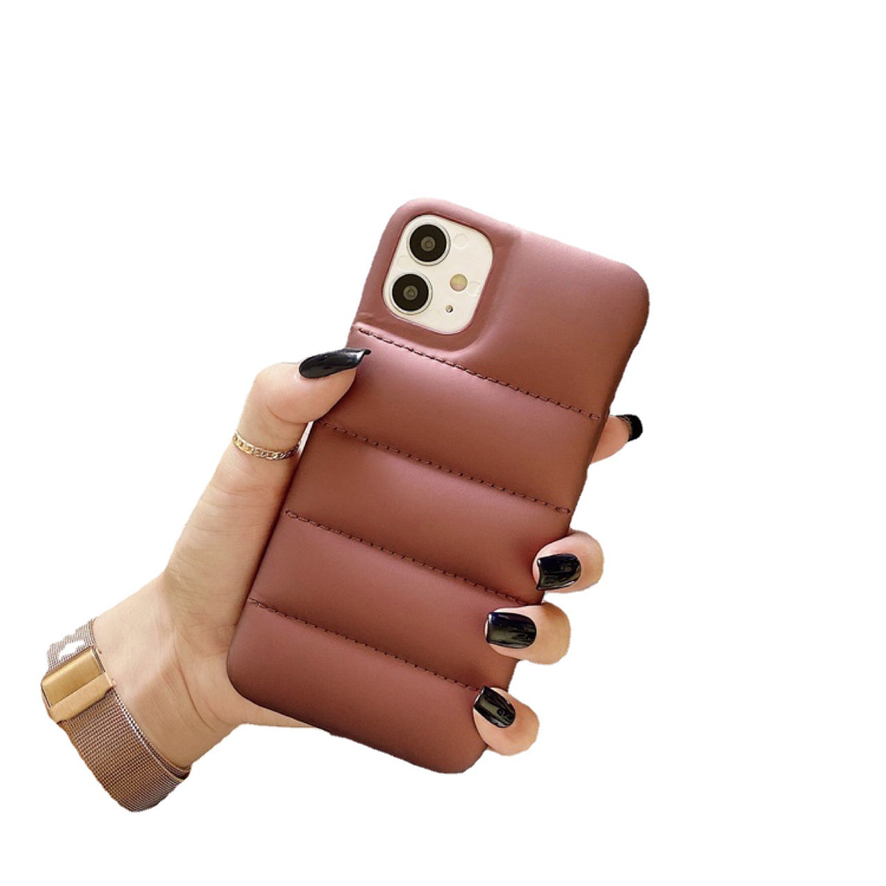 Trendy down jacket suitable for iPhone 15 Pro Max Apple 13 phone case_voghion.com