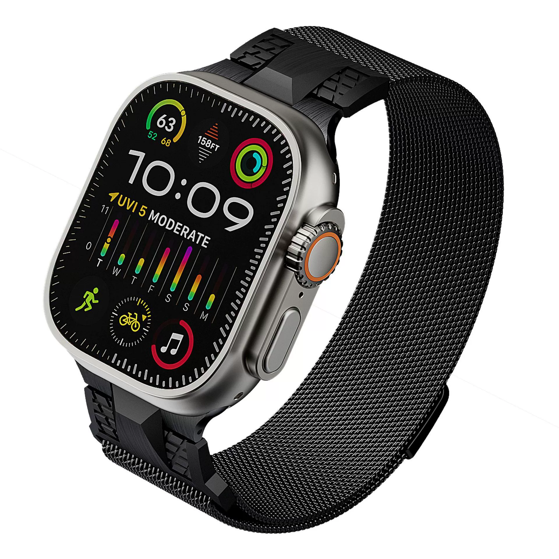 Подходит к Apple Watch7 Apple S9 смарт-ремешок 645321 поколения Ultra Mecha Milan металл ремешок часов 8
