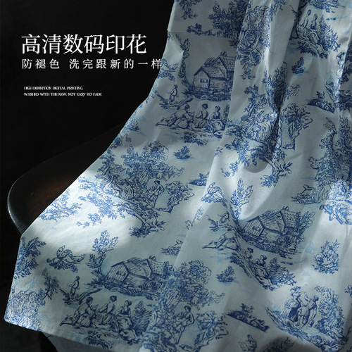 French-style apron with a high-end feel, Instagram-worthy home use, anti-stain 100% cotton, retro floral print, lotus edge floral apron dress