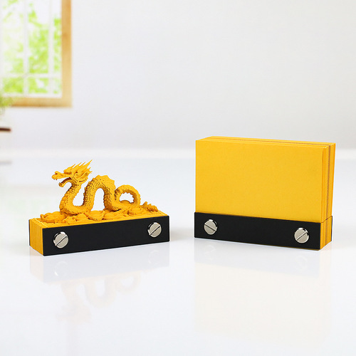 Creative Gift Tourist Area Souvenir Set of 12 Zodiac Figurines, Paper Carving Model 3D Notepad