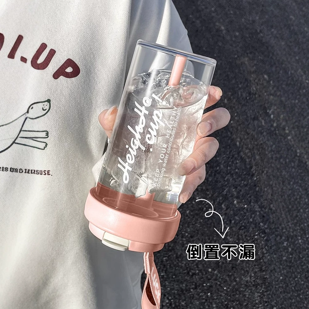 Пластиковый стакан для воды для девушек с хорошим видом, новый 2024 год, портативный стакан, летом, устойчивый к высоким температурам, тритан, анти-падение