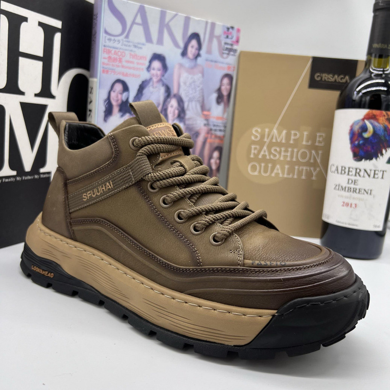 鞋厚底男鞋冬季棉鞋新款真皮加绒保暖运动休闲皮鞋男士头层牛皮鞋