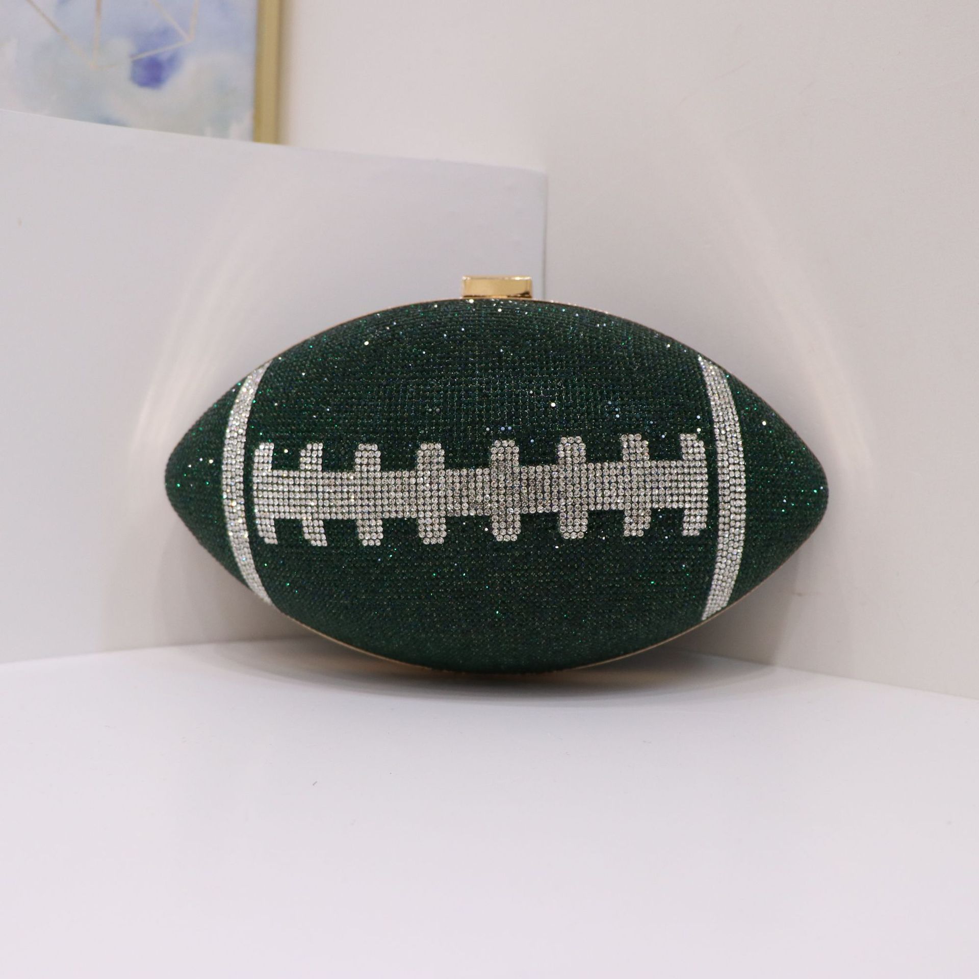 Bolsas de cena europeas y estadounidenses transfronterizas Rugby Premium Diamond Lady Handbags Fashion Party Wedding Bag