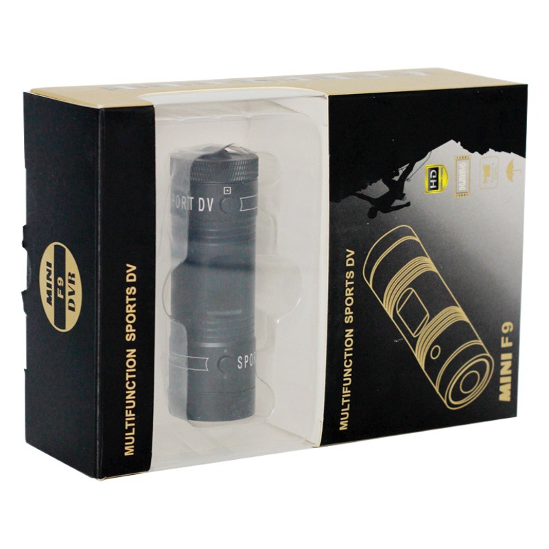 Venta caliente HD cámara de deportes al aire libre F9 bicicleta motocicleta impermeable grabadora de vídeo al aire libre