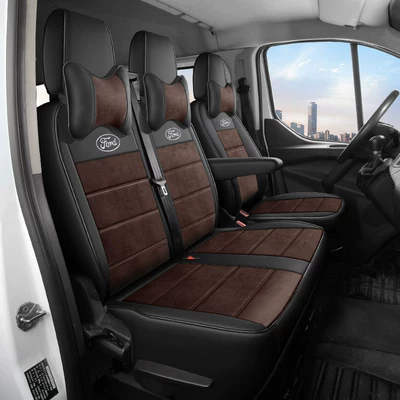 Modelə uyğun (Original) oturacaq örtükləri | Covers - black-coffee-leather-plus-plush-3-seater-default-item