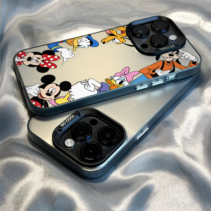 Imd Color Silver Phone Case Suitable for iPhone 16 Pro Max, Apple 15 Pro, Cute Cartoon Trendy Protective Cover