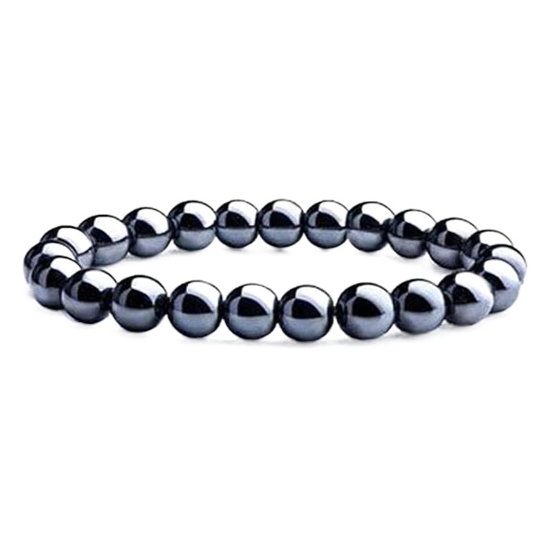 Pulsera de cuentas de piedra natural directa de fábrica azul oro viejo patrón azul pulsera de mineral de hierro negro pulsera terminada al por mayor