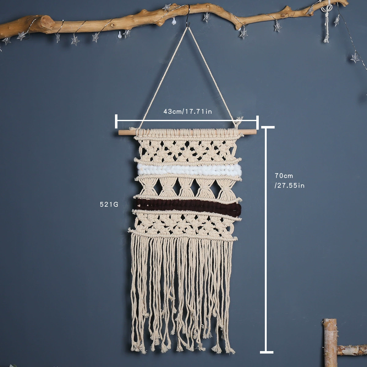 Плетёная настенная гобелен, DIY, бохо стиль