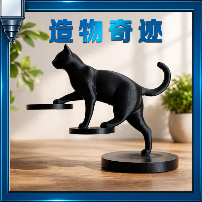 Cross-border 3D printed bestseller: Cat climbing stairs home decoration, fun cat decorative gift