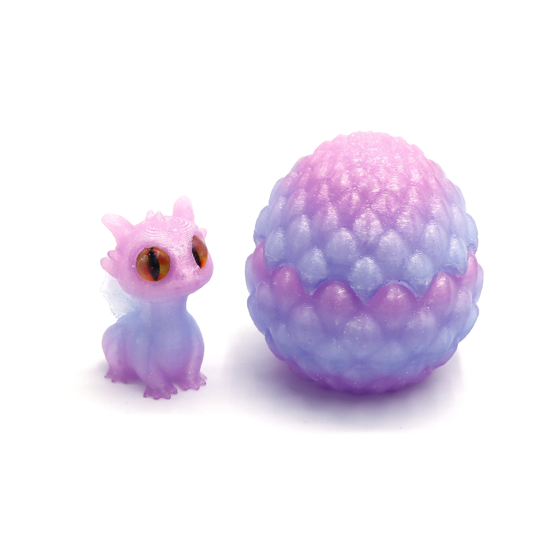 Flip dragon egg + little flying dragon - dreamy rainbow purple/gradient random. please don’t take pictures if you mind