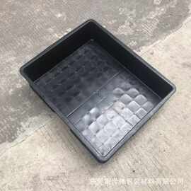 黑色塑料箱厂家可带盖长方形加厚胶框防静电周转箱600*500*150