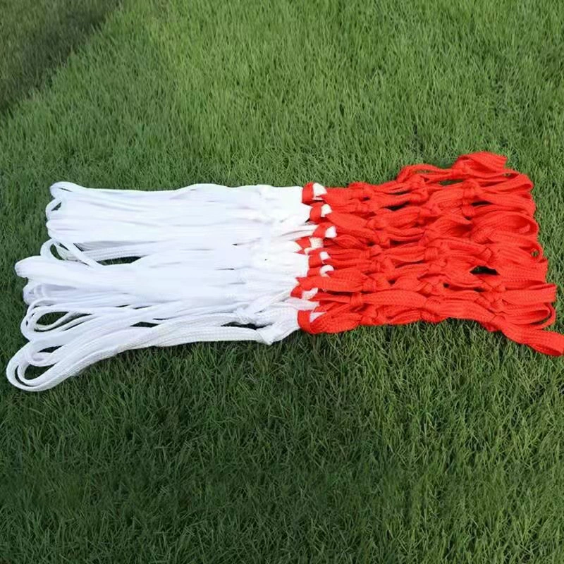 Баскетбольная сетка Оптовая фабрика двухцветная баскетбольная сетка водонепроницаемый солнцезащитный крем стандартная баскетбольная корзина сетка твердая баскетбольная подставка сетка