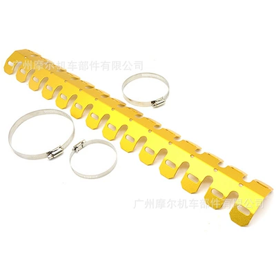 Motorcycle modification off-road vehicle: Exhaust pipe - long-gold
