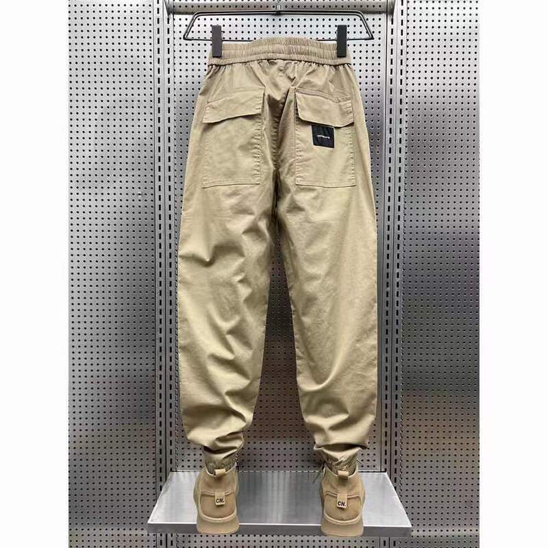 Cargo Pants Men's Spring and Autumn Pants Men's Summer Thin New High-end Slimming Fatty Explosions Store Fashion Plaid