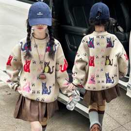 女童内搭毛衣秋冬2025新款儿童冬装加厚毛线衣女孩大童针织衫上衣