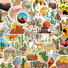 50张户外沙漠骆驼旅行卡通涂鸦车贴风扇冰箱滑板手机电脑DIY贴纸