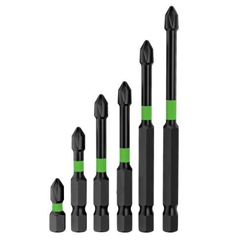 S2 alloy steel phosphated black impact cross bit 1/4 hexagonal handle electric bit hand electric drill screwdriver wind bit