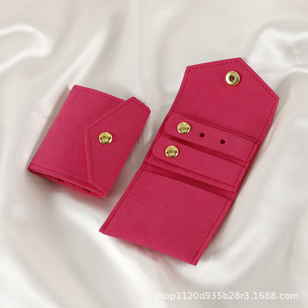 Spot microfibra portátil multifuncional mini joyería rollo de joyería pendiente anillo pendiente collar bolsa de protección de almacenamiento