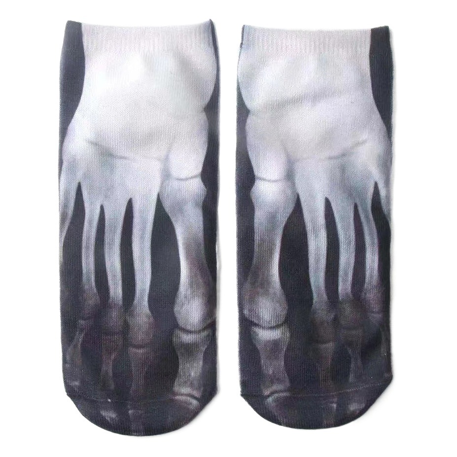 Temu transfronterizo Douyin calcetines de chanclas calientes calcetines de estampado tridimensional 3D calcetines divertidos zapatos de lona calcetines de uñas divertidos