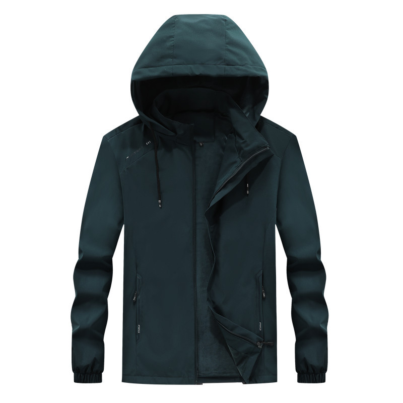 2024 Amazon hombre primavera y otoño chaqueta con capuz desmontable deportiva casual chaqueta de algodón de pelusa de color sólido tendencia para hombres