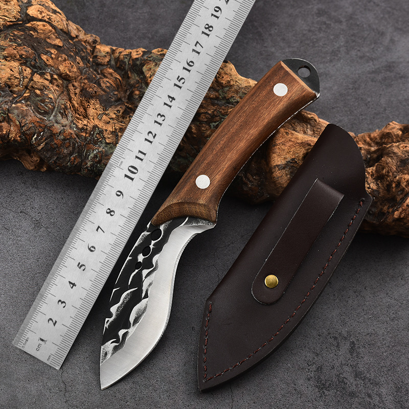 厂家直销尼泊尔狗腿刀户外小直刀手把肉小刀野营求生直刀便携小刀