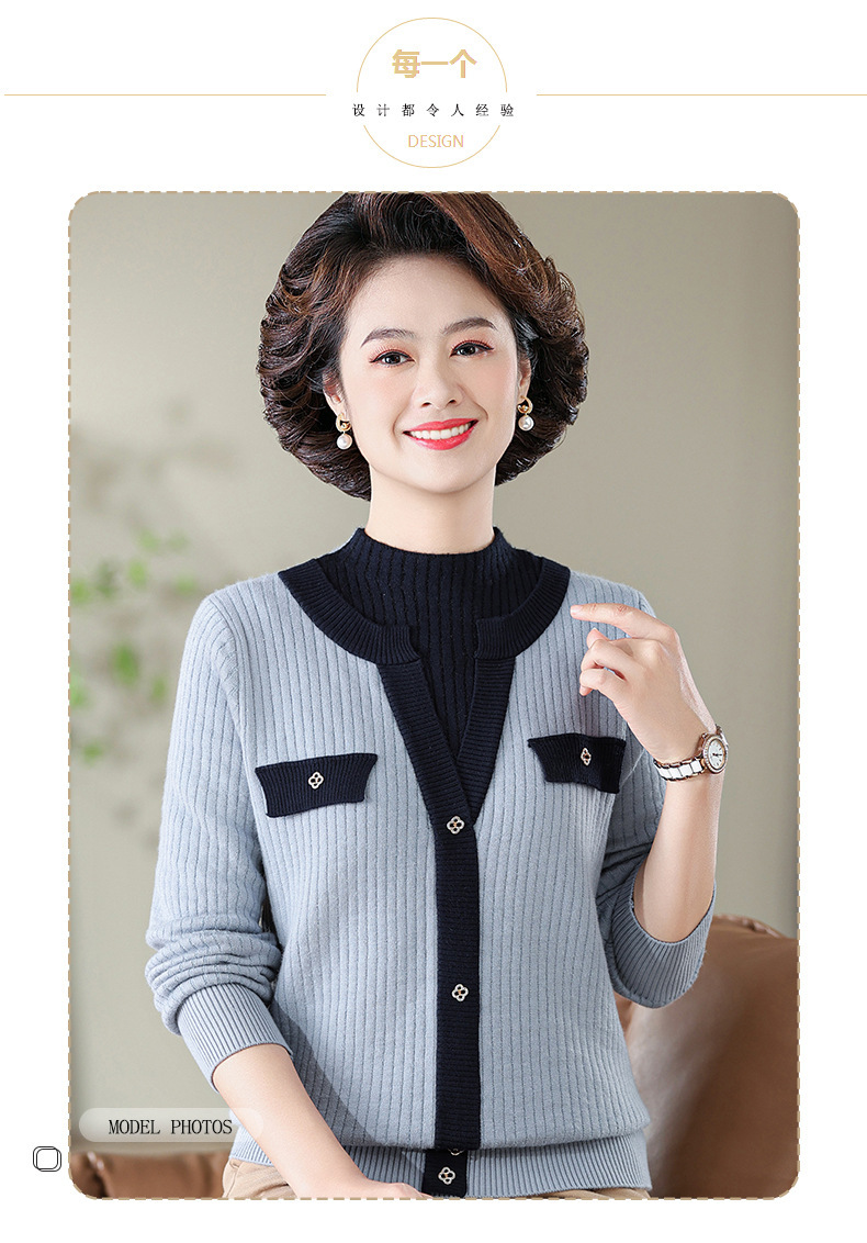 E5885 870K ÁO LEN NỮ TAIRYA ÁO LEN MÙA XUÂN THU ĐÔNG TRUNG NIÊN DÀY ẤM THỜI TRANG NỮ G03 SẢN PHẨM MỚI