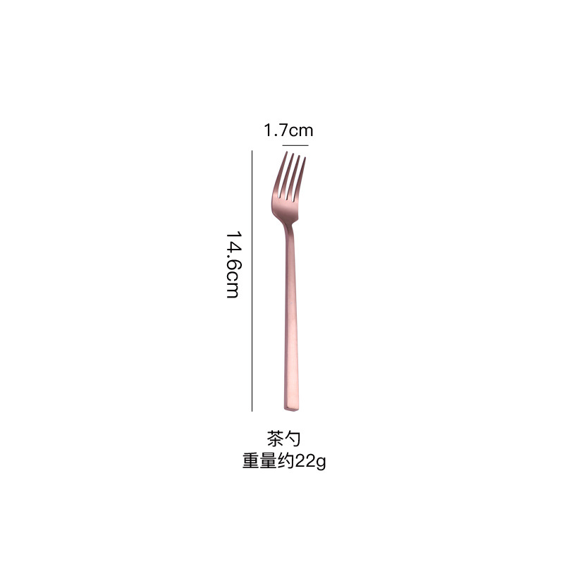 로즈 골드-티 포크