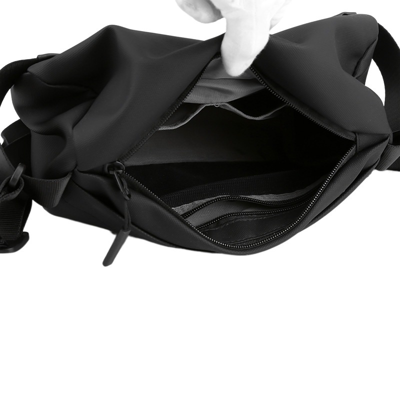 Bolsa de mensajero funcional de los nuevos hombres ocasionales bolsa de pecho delantera impermeable bolsa de mensajero de hombro de moda europea y americana entrega transfronteriza