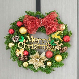 Cross-Border Christmas Decoration Garland 40/50/60cm Christmas Decoration Garland Rattan Window Scene Decorations