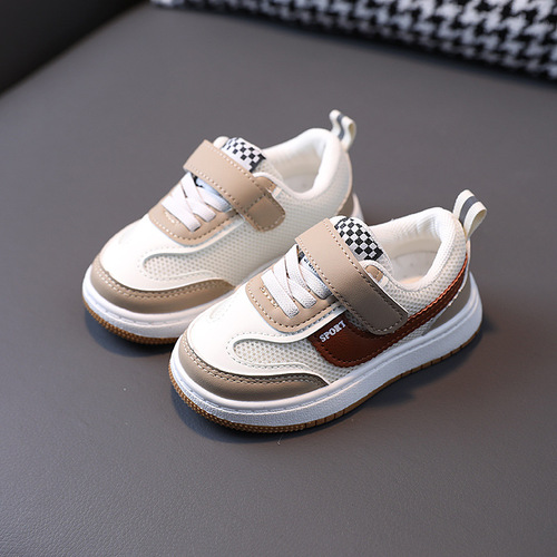 Children's sports shoes, spring and autumn boys' sneakers, girls' soft-soled breathable soft-soled mesh shoes, infant sneakers 1-6 years old