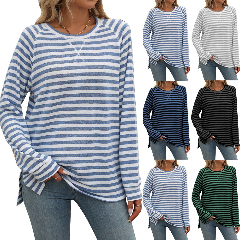 demi-season long-sleeve with a round collar