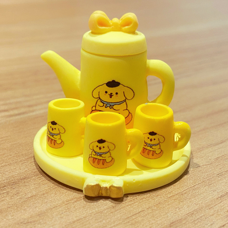 卡通家族创意茶壶小摆件 树脂仿真食玩儿童过家家微景观装饰摆件|undefined