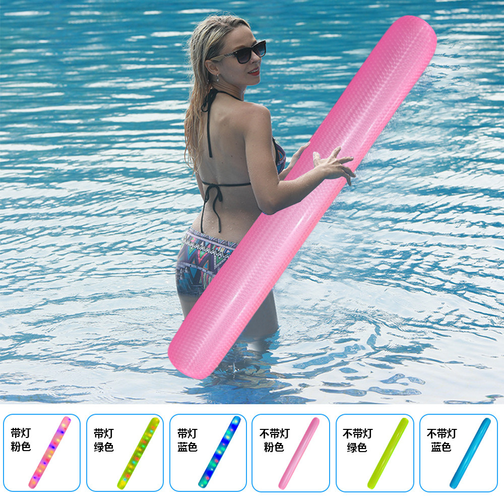 Pvc Inflatable Hollow with Light Flash Water Floating Auxiliary Adult Water Sports Swimming Inflatable Buoyancy Stick