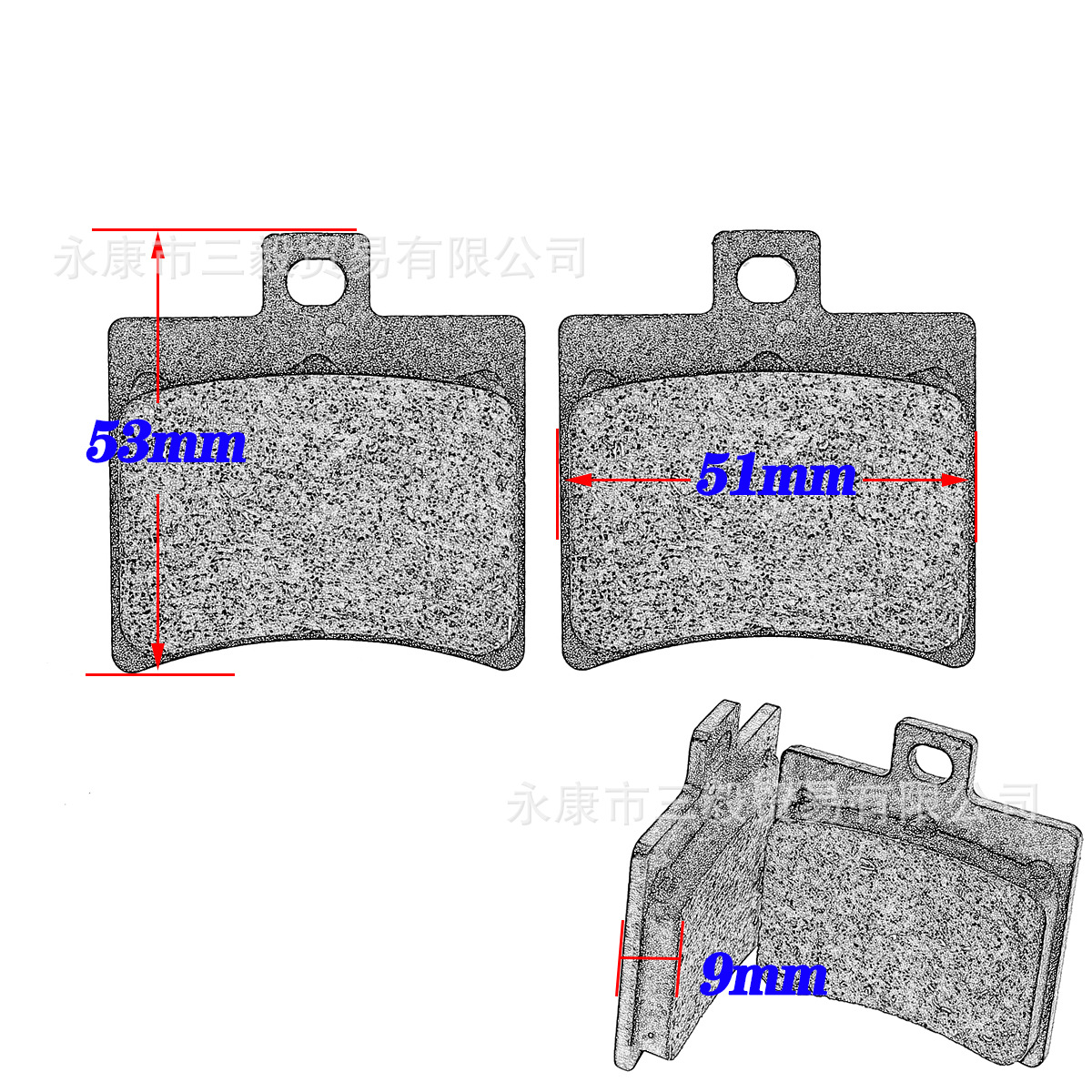 Suitable for Qianjianglong QJ150-19A QJ150-19D front and rear disc brake pads disc brake pads