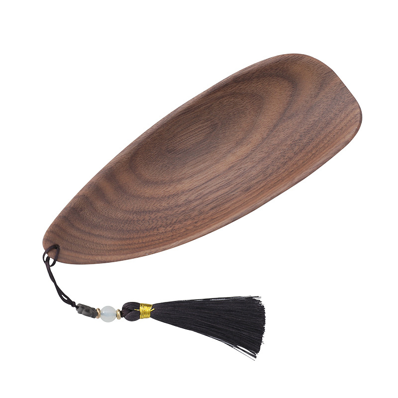 High-grade Solid Wood Walnut Tea Set Four-piece Kung Fu Tea Set Tea Lotus Tea Spoon Tea Holder Tea Needle Tea Appreciation Accessories