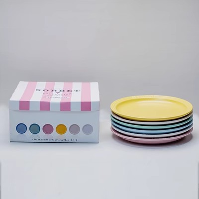 7 인치 18cm 디스크 6 피스 기프트 박스 [마카롱 컬러]]