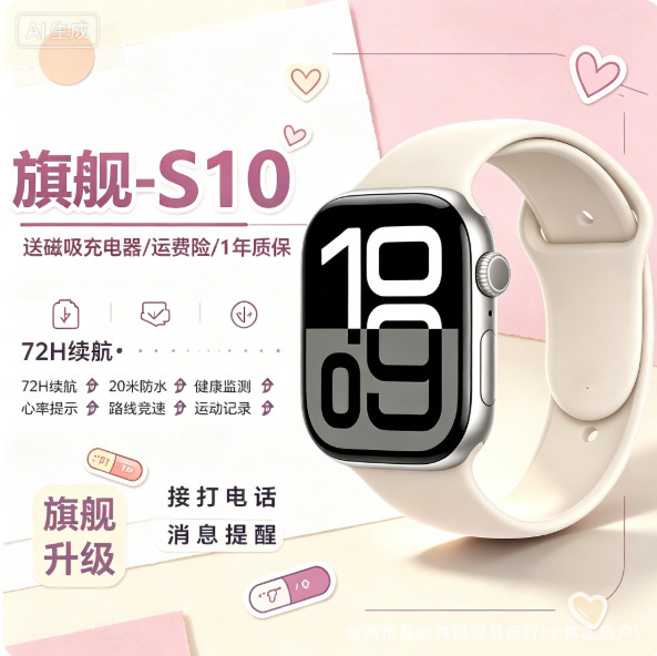 Huaqiangbei watchS10 new top model watch with blood sugar and heart rate monitoring, sports iwatch, women's health monitoring Huaqiangbei watchS10 new top model watch with blood sugar and heart rate monitoring, sports iwatch, women's health monitoring