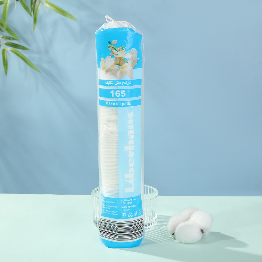 Amazon algodón cosmético 150 piezas de doble efecto desechable para la piel suave húmedo para los ojos y los labios algodón desmaculador