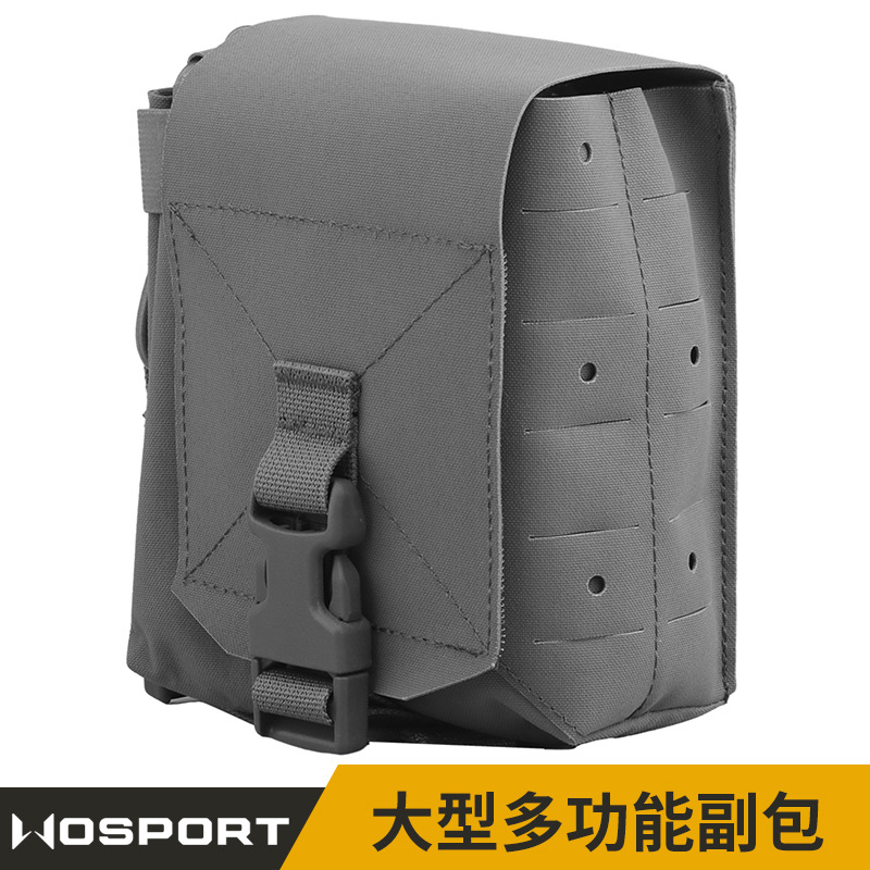 Wosport Large Multifunctional Sub-Bag Comes with Radio Side Bag Molle Mounting Tactical Expansion Accessory Bag