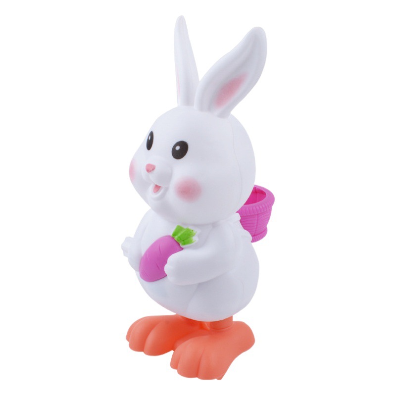 Primavera DE LOS NIÑOS conejo de juguete de dibujos animados lindo pequeño animal bebé rompecabezas cadena saltando pequeño conejo blanco puesto al por mayor