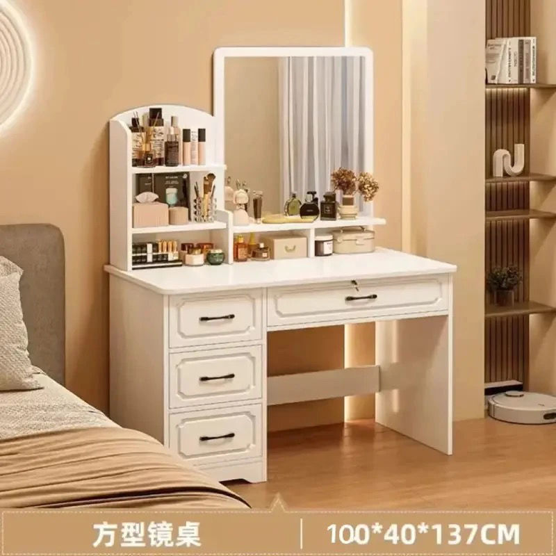 [사각거울 4개] 100cm 웜화이트