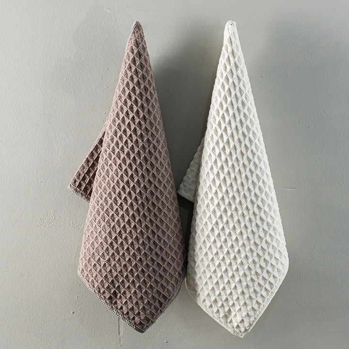 Kitchen rag thickened absorbent lint-free kitchen towel household housekeeping household cleaning waffle rag
