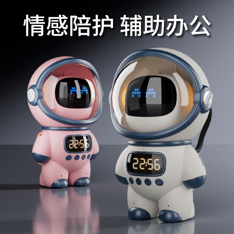 WIFI大モデルロボットDODO宇宙飛行士音響スマート音声AI bluetoothスピーカーtfカード時計目覚まし時計|undefined