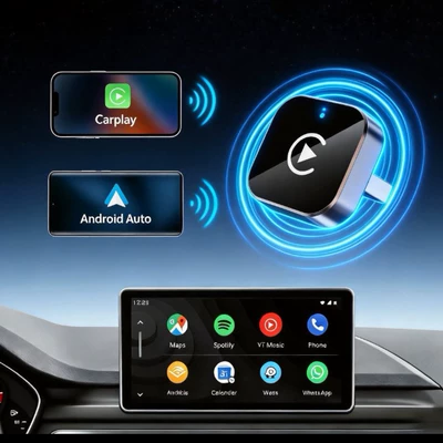 Mirroring Plug-In Converter Box — Simsiz CarPlay və Android Auto