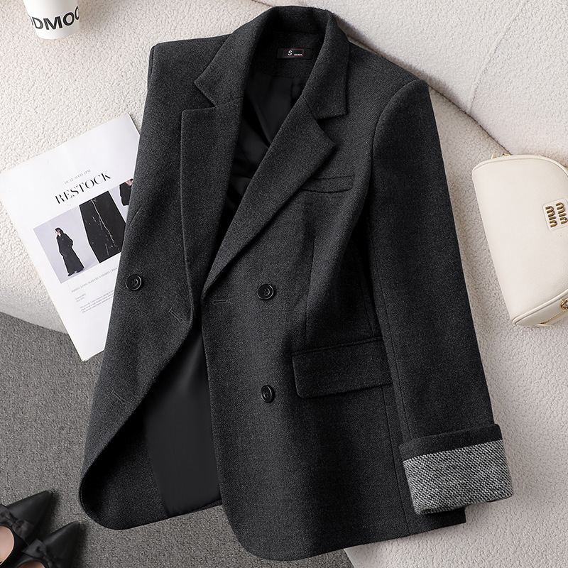 Black Suit Jacket Women's High-End Professional Formal Wear 2025 New Spring and Autum Commuter Casual Suit for Small People Black Suit Jacket Women's High-End Professional Formal Wear 2025 New Spring and Autum Commuter Casual Suit for Small People