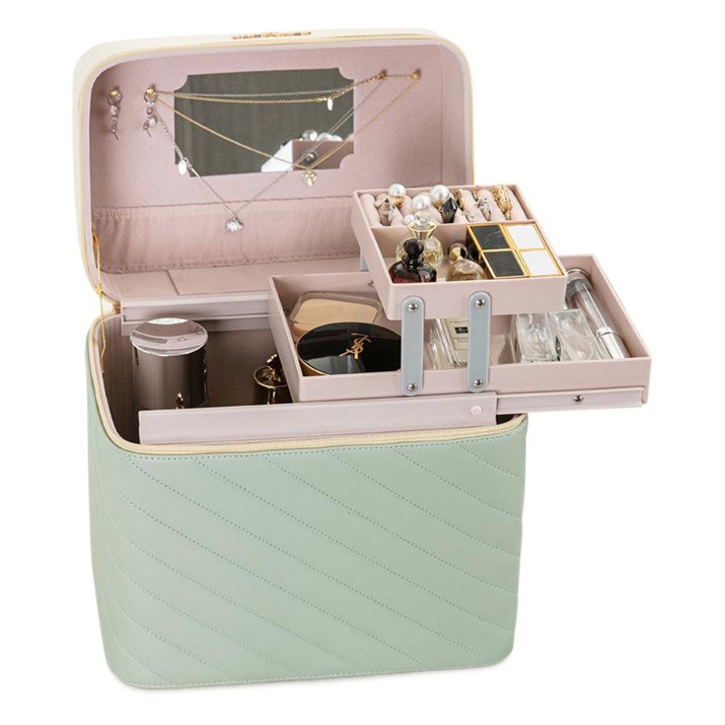 Venta al por mayor caja de cosméticos celebridad Internet gran capacidad ins estilo caja de almacenamiento de cosméticos