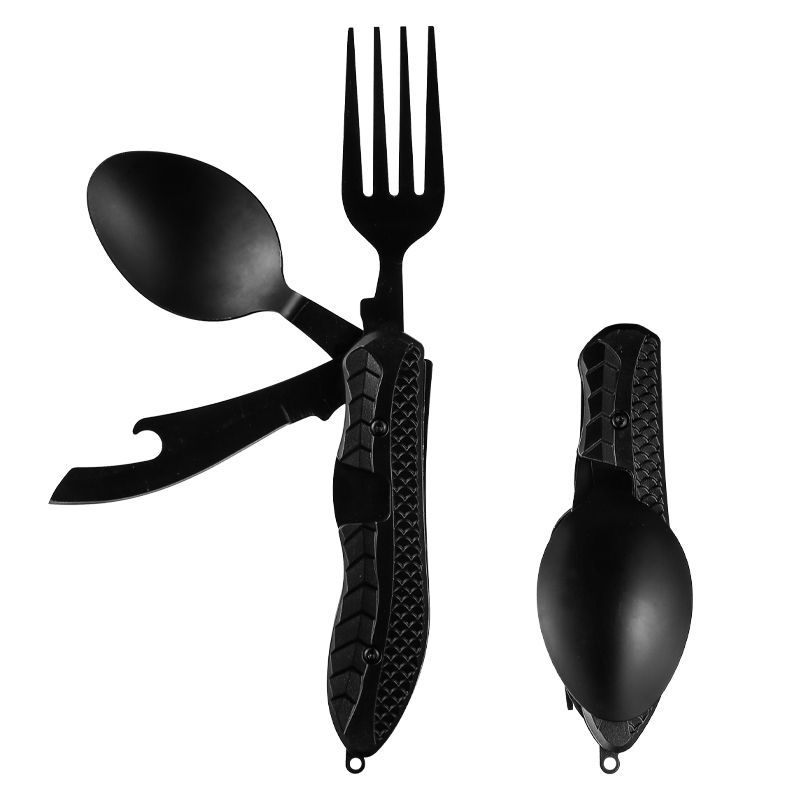 Outdoor Multi-Functional And Camping Tool Steak Picnic Cutlery Western Knife Set Quick Release Fork Spoon_voghion.com