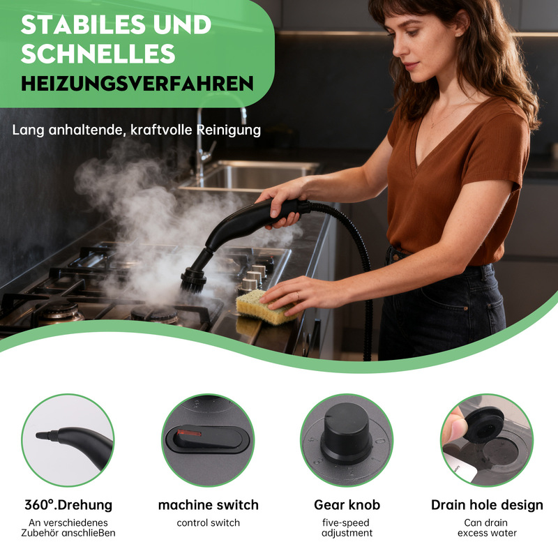 26-Year New Model Cross-Border Steam Cleaner for Home Use, Long-Lasting Powerful Cleaning Handheld Steam Cleaning Machine Cleaner