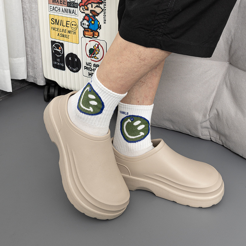 New Thick-Soled Operating Room Slippers for Men, All-Inclusive Comfortable Non-Slip Nurse Shoes, Lightweight Non-Porous Chef's Clogs for Men