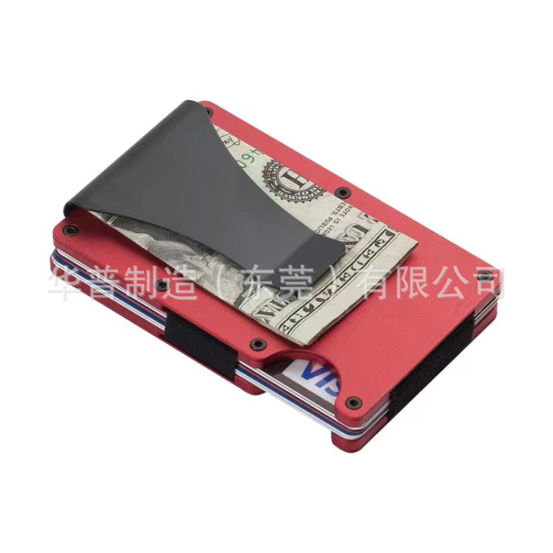 Cartera metálica antirrobo y antimagnética RFID para tarjetas de crédito, de fábrica, en stock en Amazon, de alta demanda, con opción de personalización de logotipo.